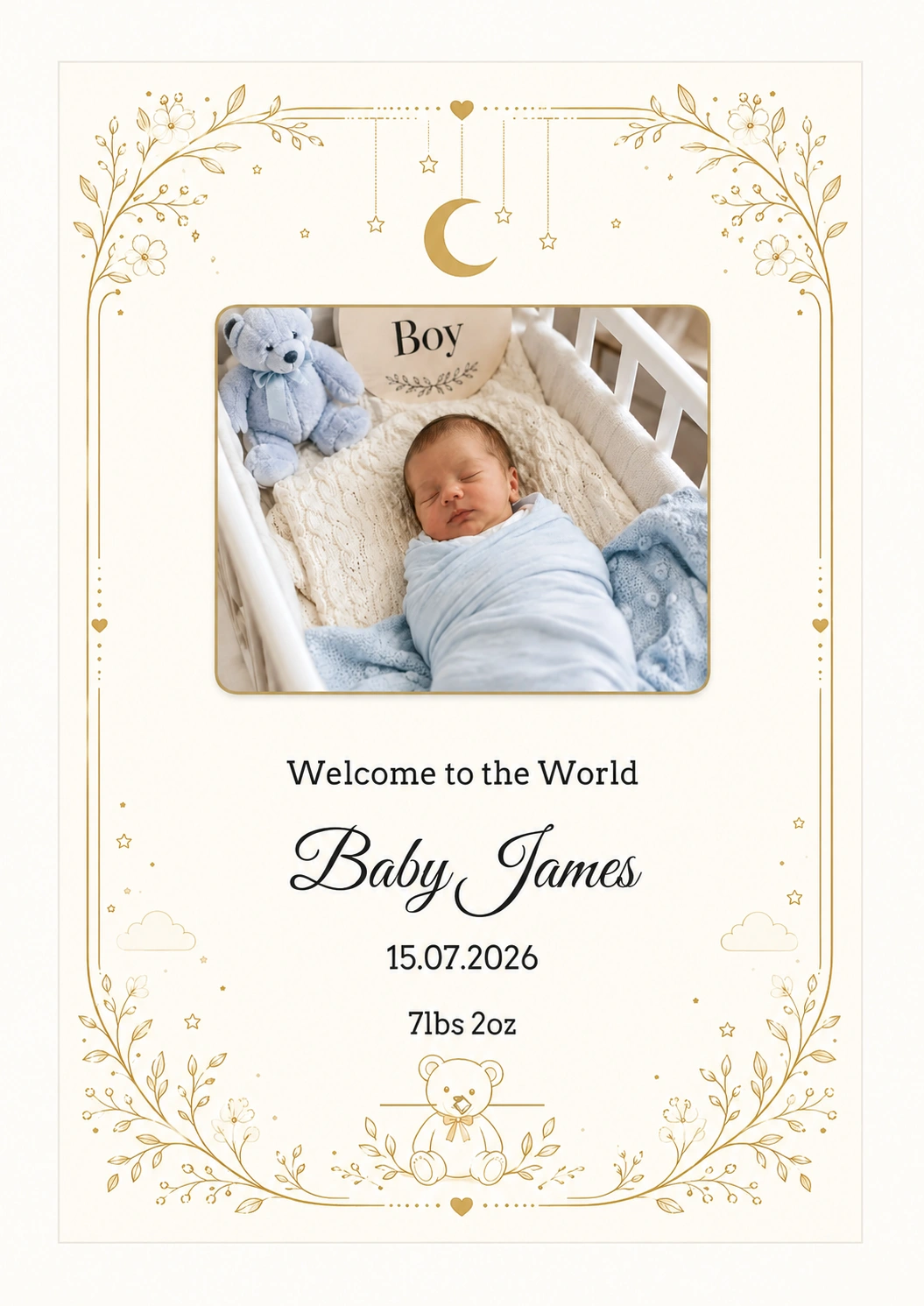 Baby & Family Memory Book cover example